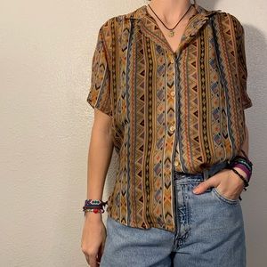 Funky Miami Vintage Button Down Shirt